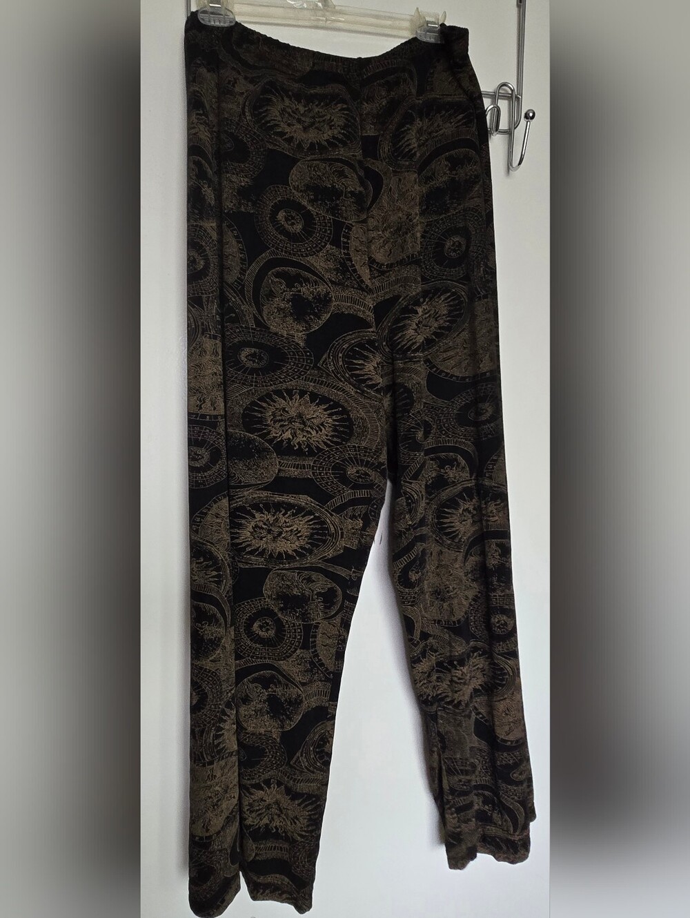 Celestial Print Wide Leg Pants
